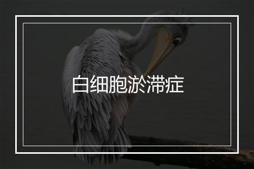 白细胞淤滞症