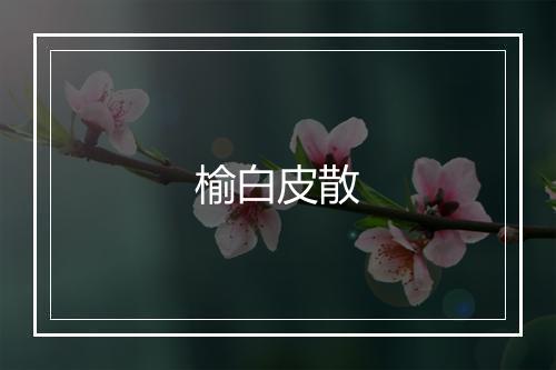 榆白皮散