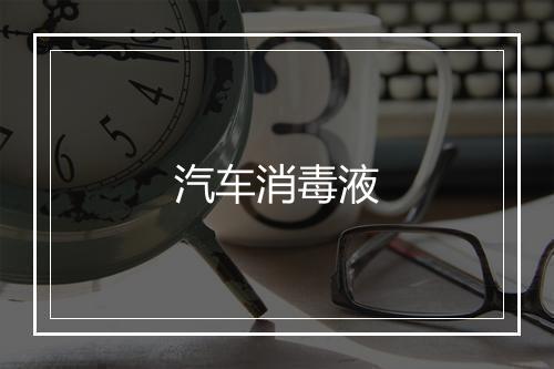 汽车消毒液