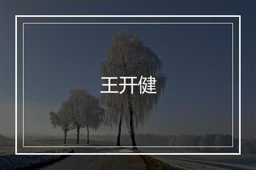 王开健