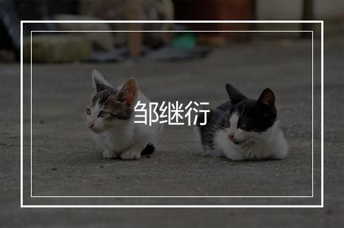 邹继衍