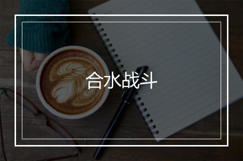 合水战斗