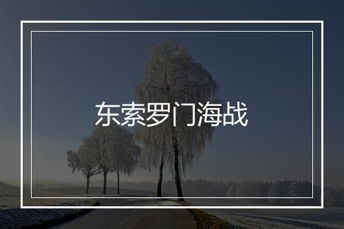 东索罗门海战