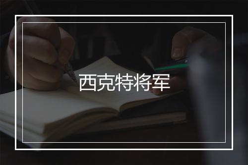 西克特将军