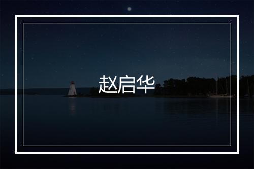 赵启华