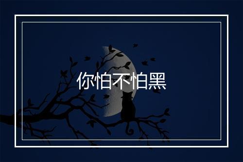 你怕不怕黑