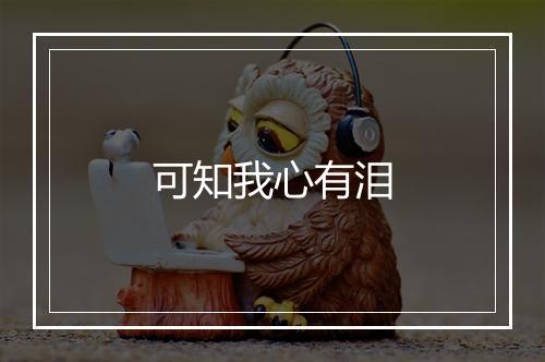 可知我心有泪