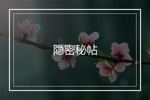 隐密秘帖