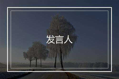 发言人