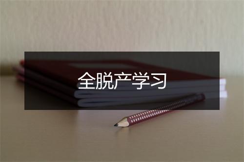 全脱产学习