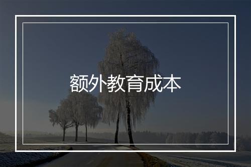 额外教育成本