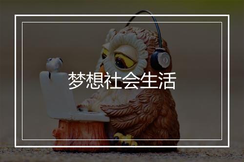 梦想社会生活