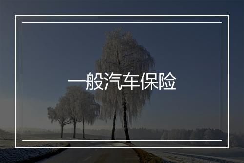 一般汽车保险