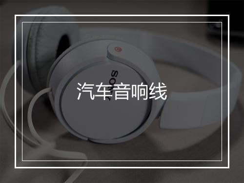 汽车音响线