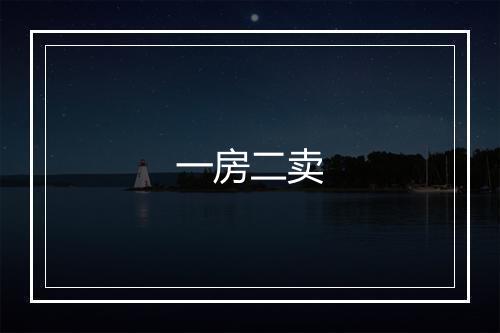 一房二卖