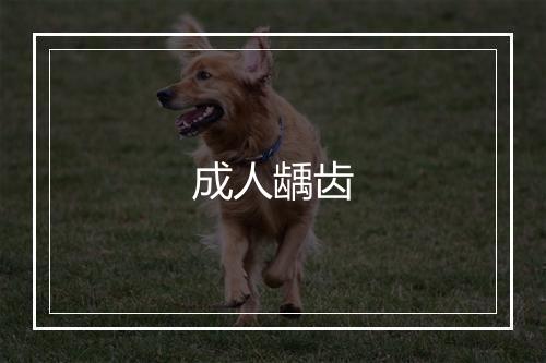 成人龋齿