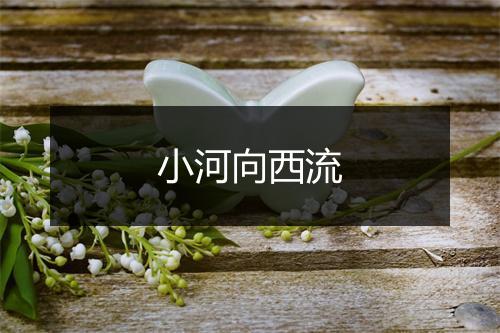 小河向西流