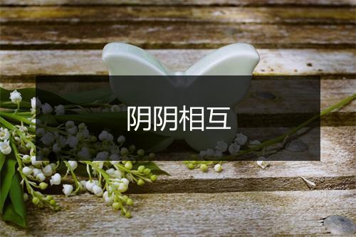 阴阴相互