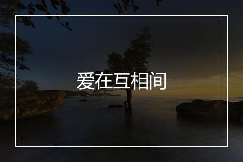 爱在互相间