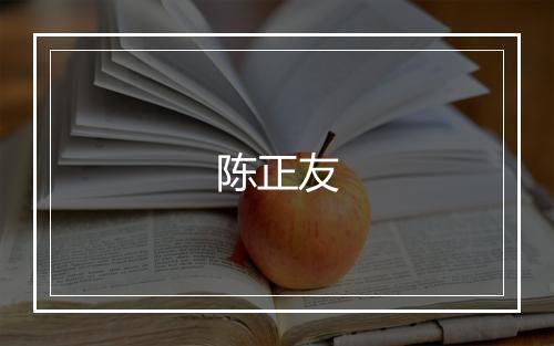 陈正友