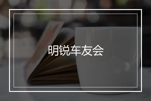 明锐车友会