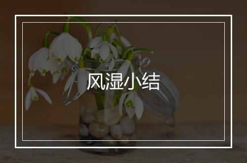 风湿小结