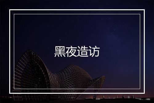 黑夜造访