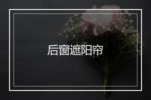 后窗遮阳帘