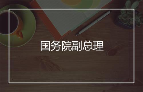 国务院副总理