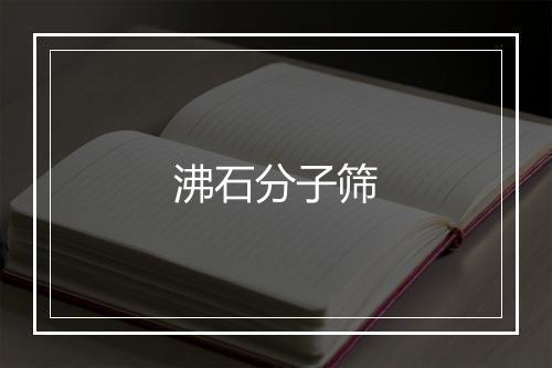 沸石分子筛