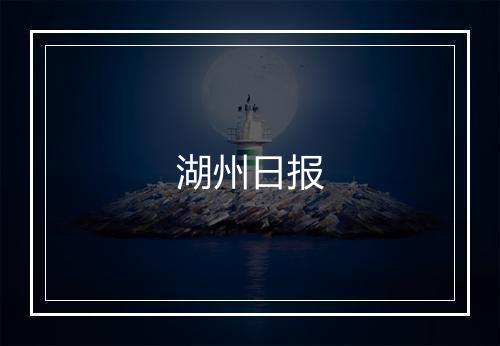 湖州日报