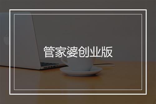 管家婆创业版