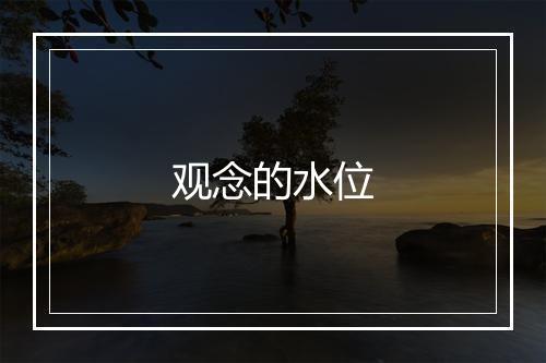 观念的水位