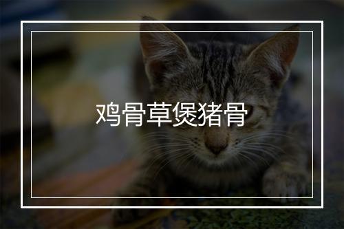 鸡骨草煲猪骨