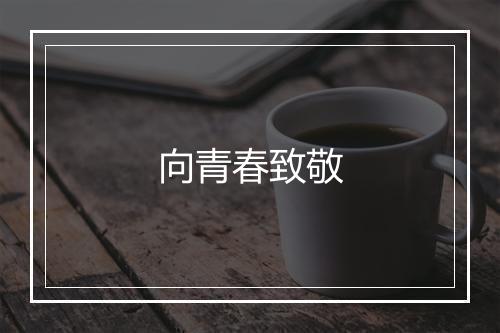 向青春致敬