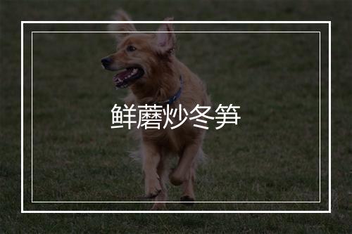 鲜蘑炒冬笋