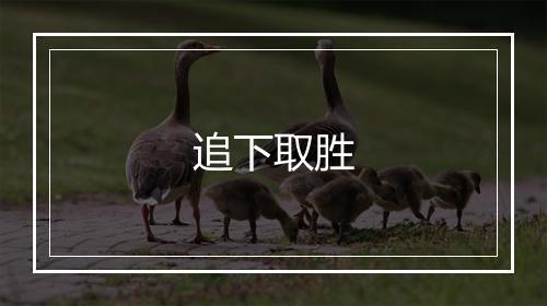 追下取胜