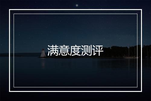 满意度测评