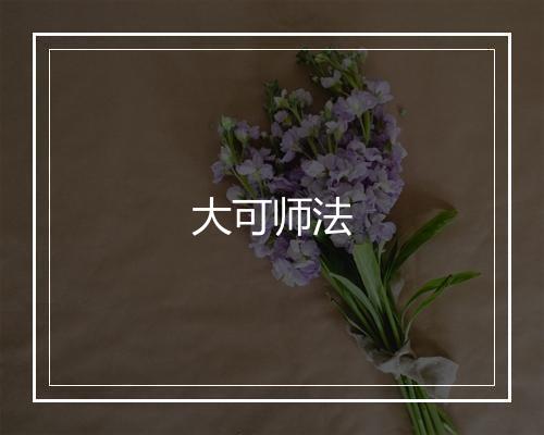 大可师法