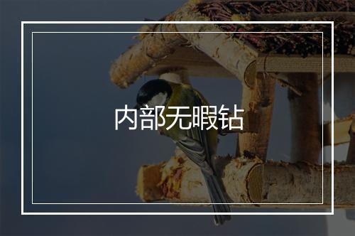 内部无暇钻