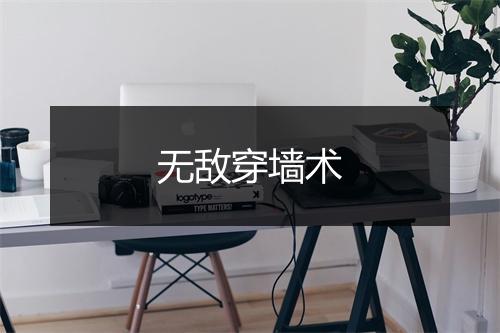 无敌穿墙术