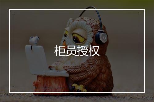 柜员授权