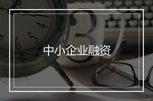 中小企业融资