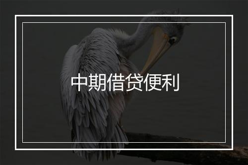 中期借贷便利