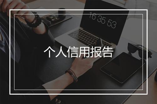 个人信用报告