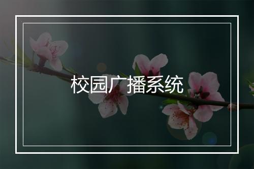 校园广播系统