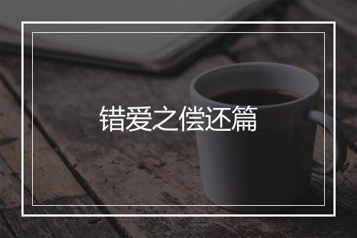 错爱之偿还篇