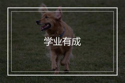 学业有成