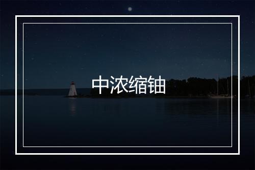 中浓缩铀