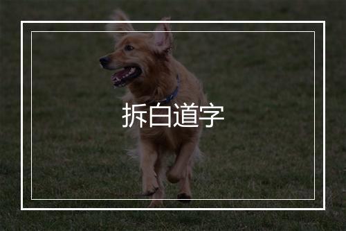 拆白道字